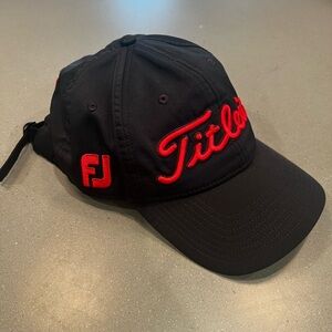 Titleist Black Cap with Red Embroidery